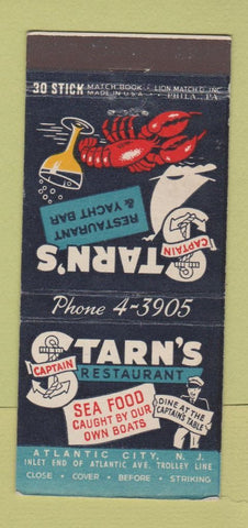 Matchbook Cover - Starn's Restaurant Atlantic City NJ 30 Stick