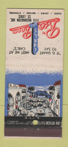 Matchbook Cover - Carl's Rio Room St Louis MO 30 Stick