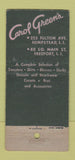 Matchbook Cover - Green's Women's Clothes Freeport Hempstead LI NY WEAR 30 Stick