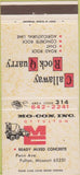 Matchbook Cover - Callaway Rock Quarry Concrete Fulton MO 30 Strike