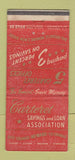 Matchbook Cover - Carteret Savings East Orange Newark NJ PRINTING ERROR 30 Stick