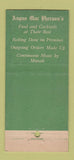 Matchbook Cover - Angus Mac Pherson's Restaurant New York City 30 Stick