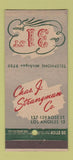 Matchbook Cover - Chas Strangman Los Angeles CA Sheet Metal 30 Stick