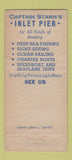 Matchbook Cover - Starn's Restaurant Atlantic City NJ WORN 30 Stick