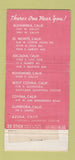 Matchbook Cover - Boulevard Cleaners Alhambra Zusa Rosemead Arcadia CA 30 Stick