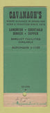 Matchbook Cover - Cavanagh's New York City restaurant 30 Stick