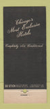 Matchbook Cover - Ambassador Hotel Chicago IL WHITE 30 Stick