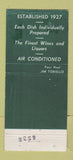 Matchbook Cover - Amalfi Restaurant New York City 30 Stick