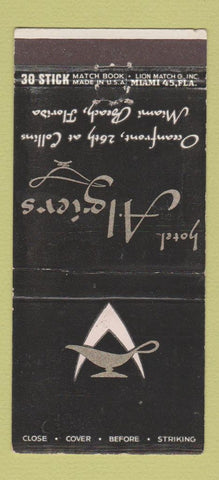 Matchbook Cover - Hotel Algiers Miami Beach FL 30 Stick