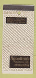 Matchbook Cover - Agostino's Sciacqua Bros Restaurant Chicago IL 30 Stick