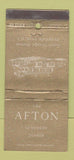 Matchbook Cover - Afton Restaurant Florham Park NJ 30 Stick