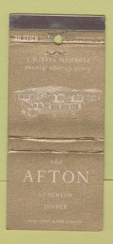 Matchbook Cover - Afton Restaurant Florham Park NJ 30 Stick