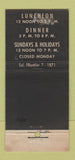 Matchbook Cover - Afton Restaurant Florham Park NJ 30 Stick