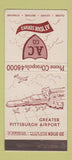 Matchbook Cover - Pittsburgh PA Airport AC Company  30 Stick