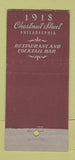 Matchbook Cover - 1918 Chestnut St Restaurant Philadelphia PA 30 Stick