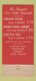 Matchbook Cover - 201 Restaurant Chicago IL 30 Stick