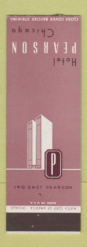 Matchbook Cover - Hotel Pearson Chicago IL SAMPLE