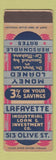 Matchbook Cover - Lafayette Loan Investment St Louis? SAMPLE
