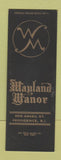 Matchbook Cover - Wayland Manor Providence RI SAMPLE