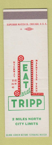 Matchbook Cover - Tripp Restaurant Nashville TN SAMPLE