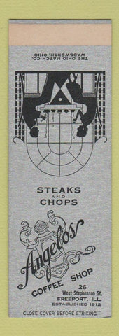 Matchbook Cover - Angelo's Coffee Shop Freeport IL SAMPLE
