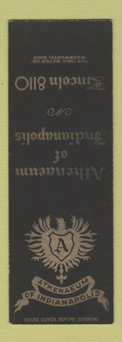 Matchbook Cover - Athenaeum of Indianapolis IN SAMPLE