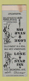 Matchbook Cover - Lone Star Inn Chicago IL SAMPLE