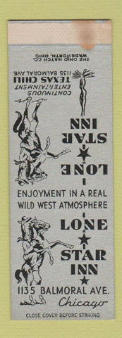 Matchbook Cover - Lone Star Inn Chicago IL SAMPLE