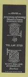 Matchbook Cover - Purcell's Restaurant Boston MA SAMPLE