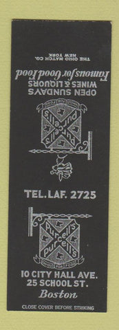 Matchbook Cover - Purcell's Restaurant Boston MA SAMPLE