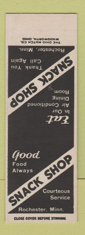 Matchbook Cover - Snack Shop Rochester MN SAMPLE