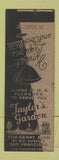 Matchbook Cover - Taylor's Garden San Francisco CA SAMPLE