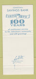 Matchbook Cover - Johnstown Savings Bank PA 100th 1970 30 Strike