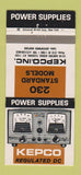 Matchbook Cover - KEPCO Power Supply Regulated DC Flushing NY 30 Strike