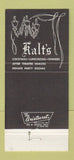 Matchbook Cover - Kalt's Restaurant Milwaukee WI 30 Strike