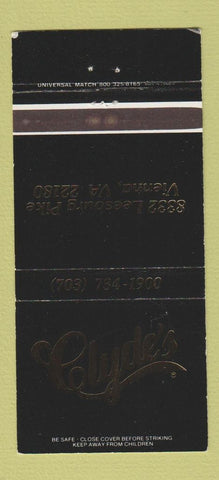 Matchbook Cover - Clyde's Vienna VA 30 Strike