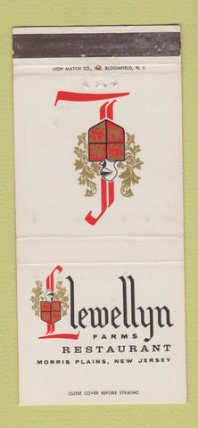 Matchbook Cover - Lewellyn Farms Restaurant Morris Plains NY WEAR 30 Strike