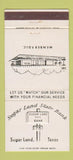 Matchbook Cover - Sugar Land State Bank TX WEAR 30 Strike