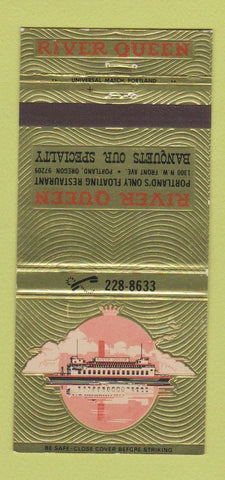 Matchbook Cover - River Queen Portland OR 30 Strike