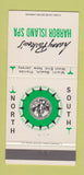 Matchbook Cover Paskow's Harbor Island Spa Miami Beach FL West End NJ 30 Strike