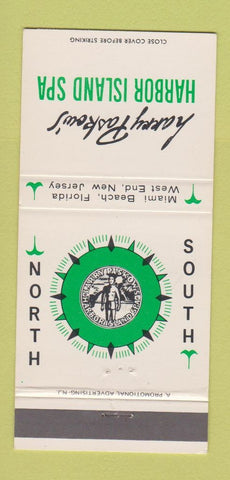 Matchbook Cover Paskow's Harbor Island Spa Miami Beach FL West End NJ 30 Strike