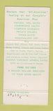 Matchbook Cover Paskow's Harbor Island Spa Miami Beach FL West End NJ 30 Strike
