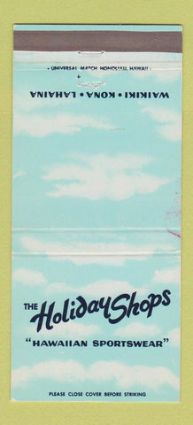 Matchbook Cover Holiday Shops Clothes Waikiki Kona Lahaina Hawaii WEAR 30 Strike