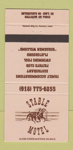 Matchbook Cover - Stable Motel Sallisaw OK 30 Strike