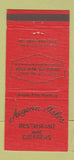 Matchbook Cover - Aegean Isles Restaurant Brooklyn NY 30 Strike