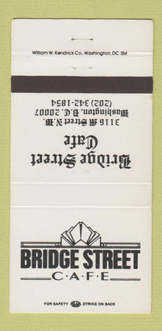Matchbook Cover - Bridge Street Cafe Washington DC 30 Strike