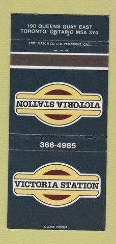Matchbook Cover - Victoria Station Toronto ON 30 Strike