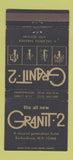 Matchbook Cover - Granit 2 Kerhonkson NY Resort 30 Strike