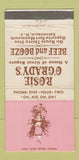 Matchbook Cover - Rosie O'Grady's Restaurant Eatontown NJ WEAR 30 Strike