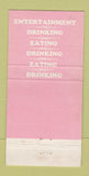 Matchbook Cover - Rosie O'Grady's Restaurant Eatontown NJ WEAR 30 Strike